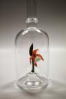 Glasflasche Geschenkflasche mit Sujet Orchidee Lillie