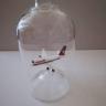 Glasflasche Geschenkflasche mit Sujet Swissairflugzeug
