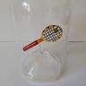 Glasflasche Geschenkflasche mit Sujet Tennisschläger