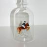 Glasflasche Geschenkflasche mit Sujet Pferd und Reiter