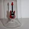 Glasflasche Geschenkflasche mit Sujet elektro Gitarre
