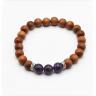 Perlenarmband Holz Edelstein