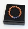 Holzperlan-Armband Apfelholz mit Sodalith Kugeln (Kreativität)