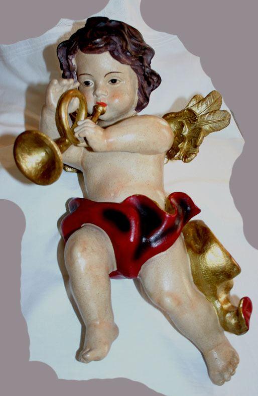 Engelfigur gross mit Trompete