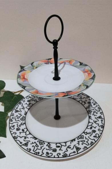 Etagère handmade, mit vintage-Tellern