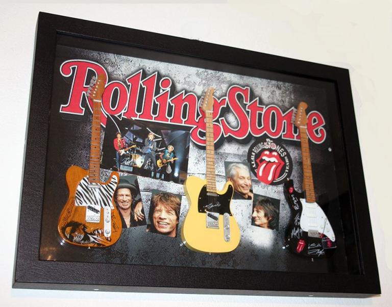 Rolling Stone, 3-D Bild mit 3 Gitarren