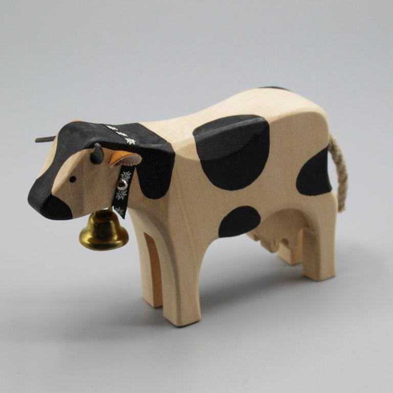 Trauffer Holzwaren schwarz gefleckte Kuh